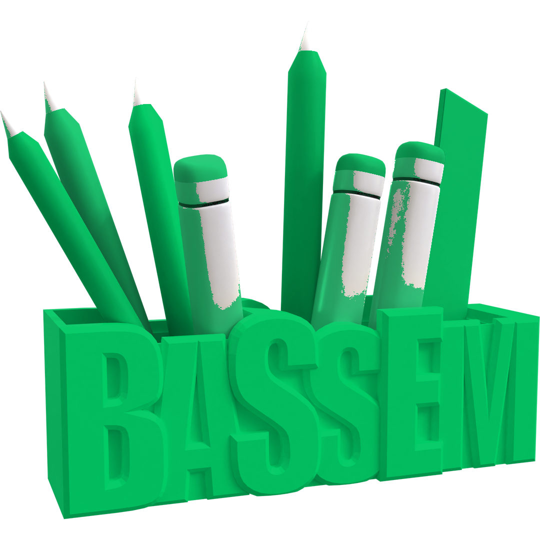 3D Desk Name Tag Pen Holder