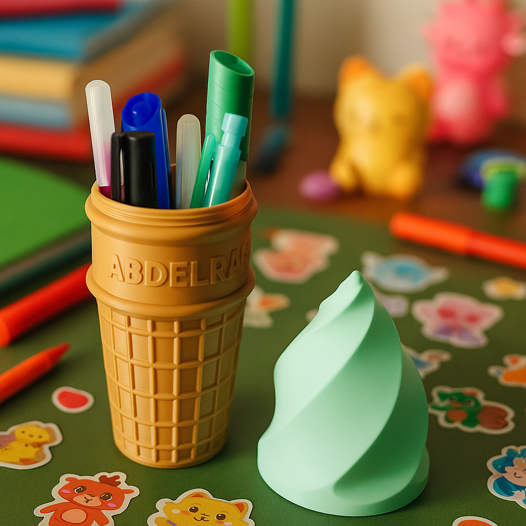 Ice-Cream 2-in-1 Pencil Case & Penholder
