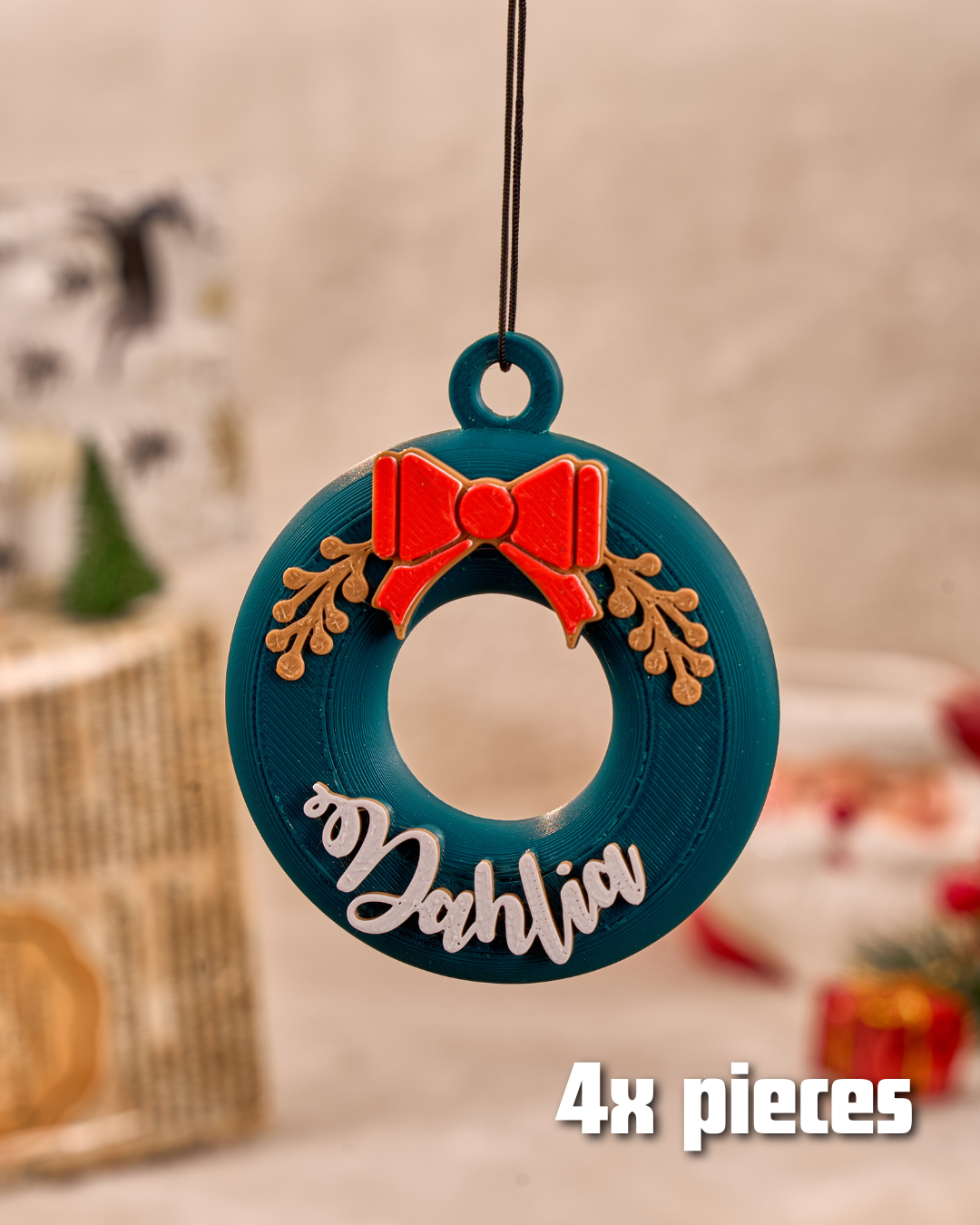 Wreath Ornament (BUNDLE OF 4)