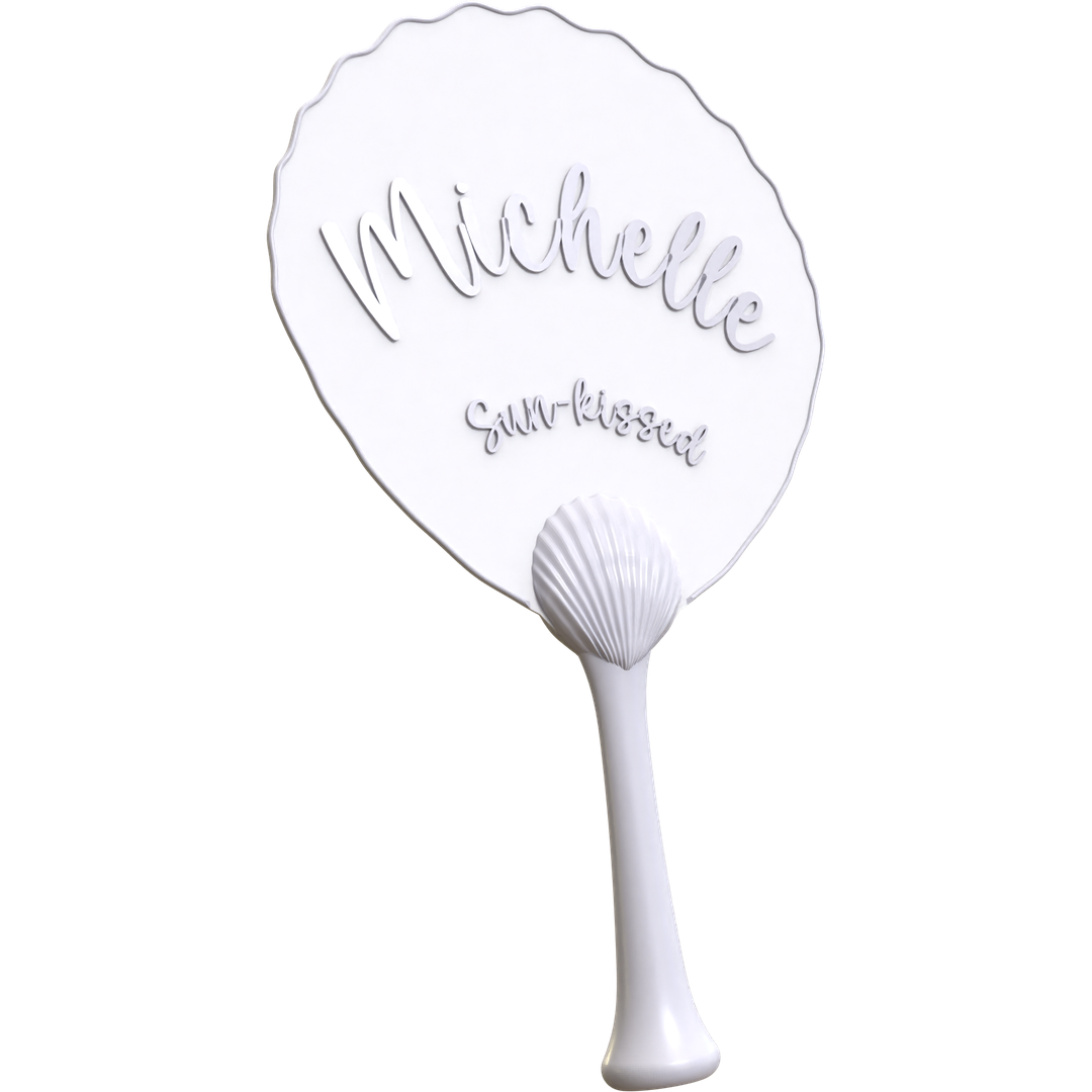 Seashell Handle Fan