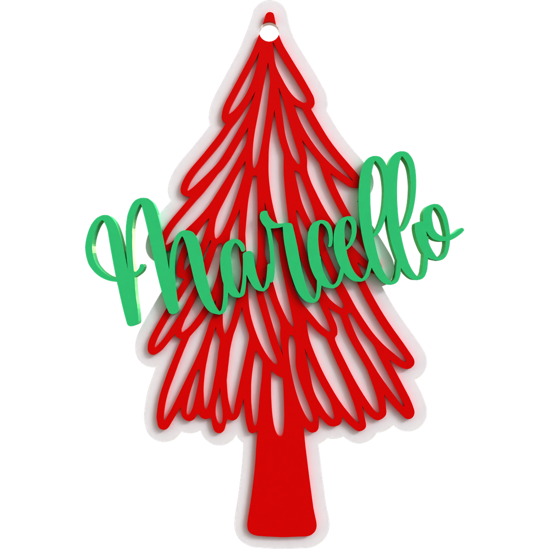 Pine Tree Ornament (BUNDLE OF 4)