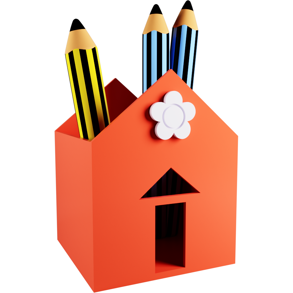 House Pencil Holder 05