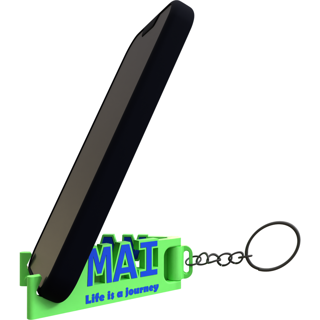 MemoStand Keychain for Small Names - Thick Phones