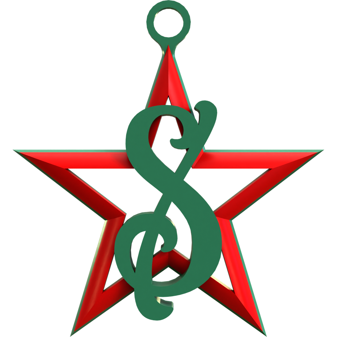 Royal Initials Star Ornament