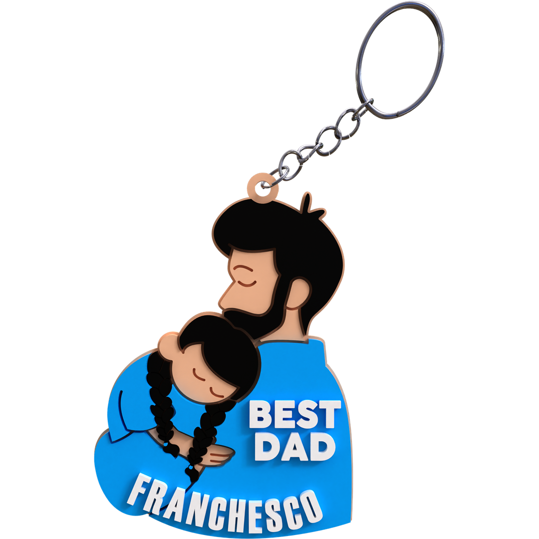 Dad & Daughter Keychain