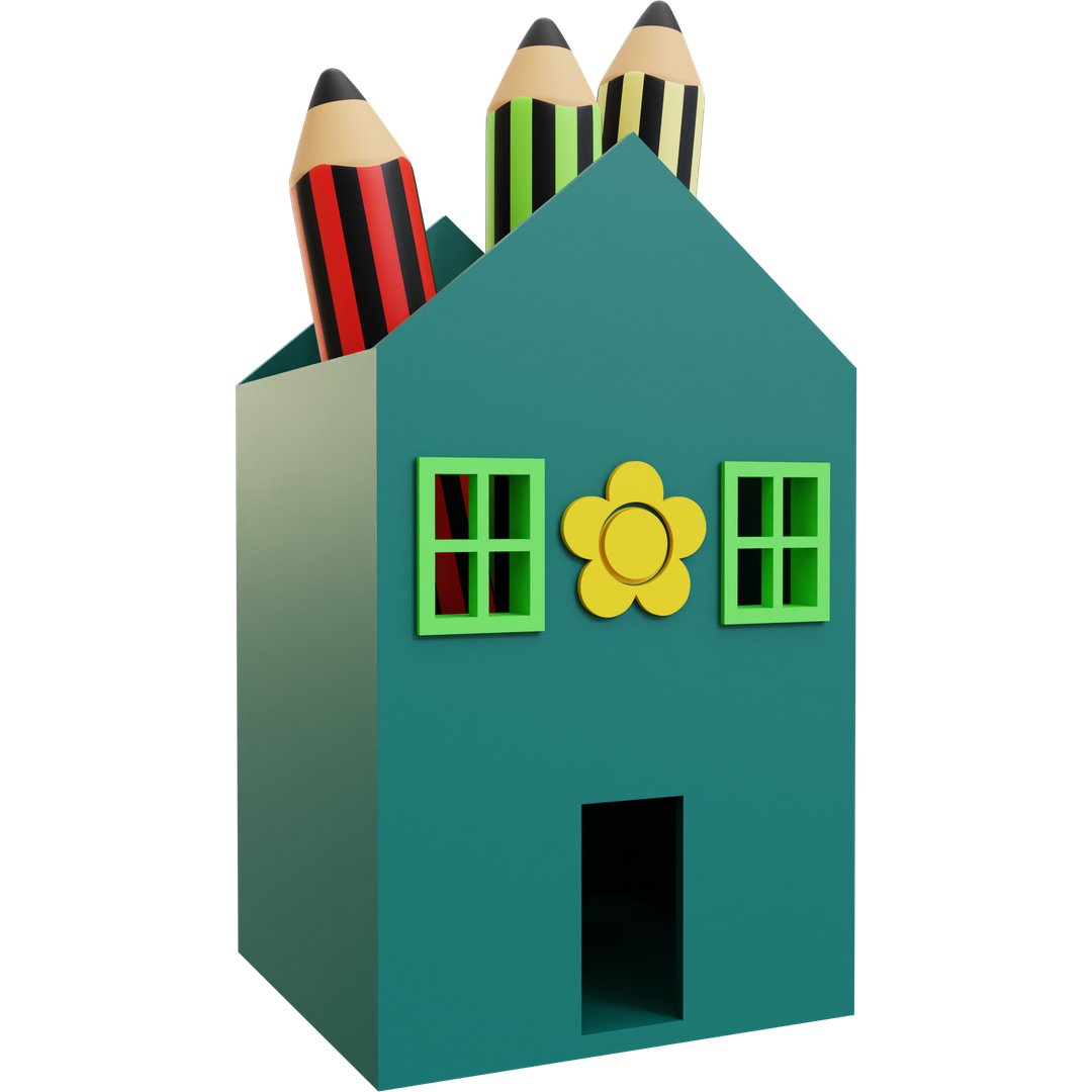 House Pencil Holder 01