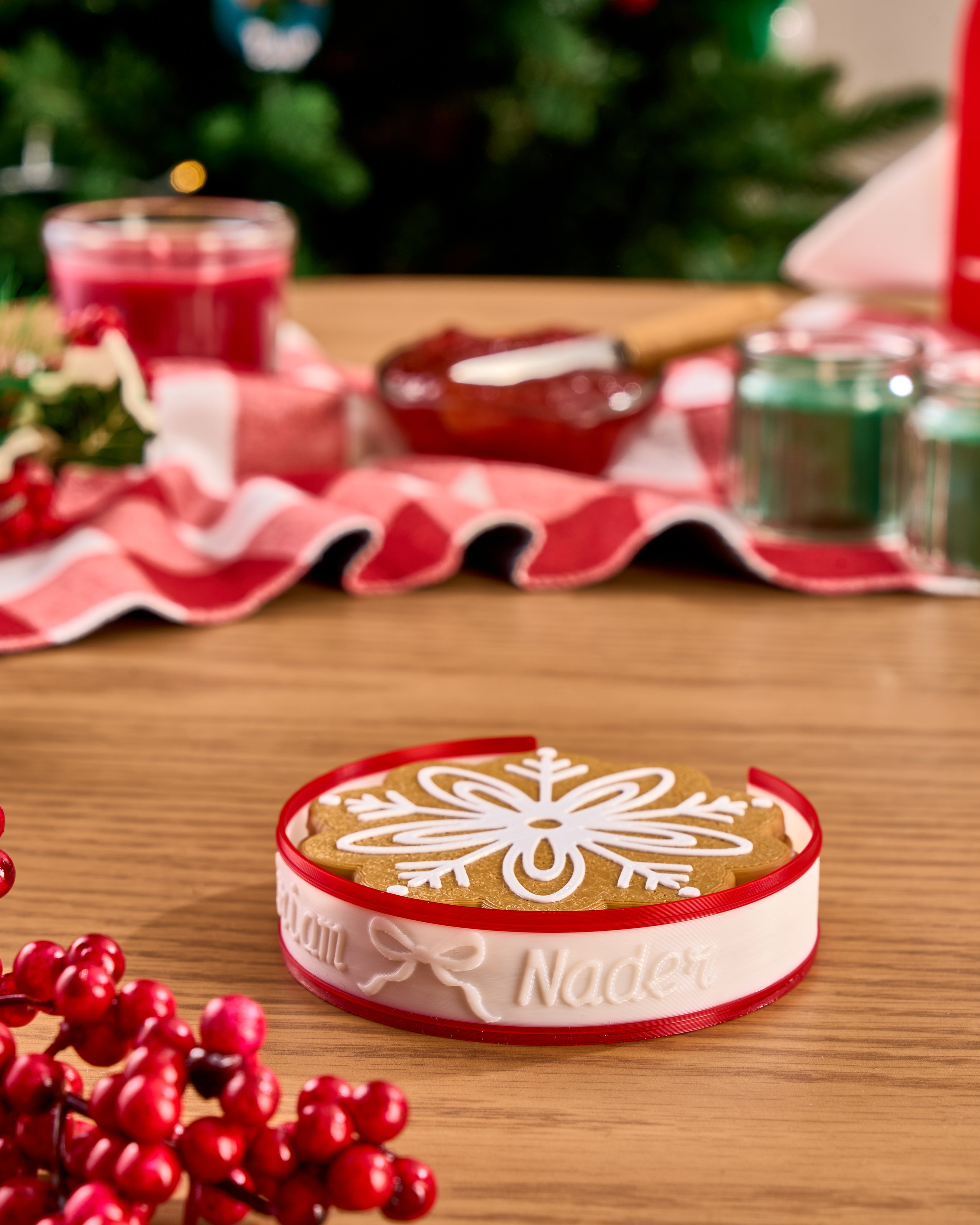 Raspberry Jam Cookie Coasters