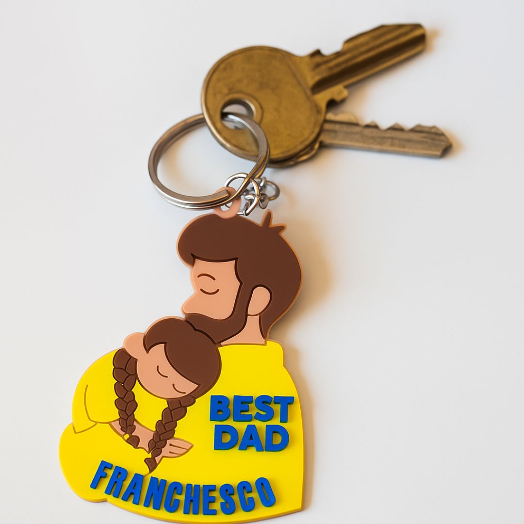 Dad & Daughter Keychain