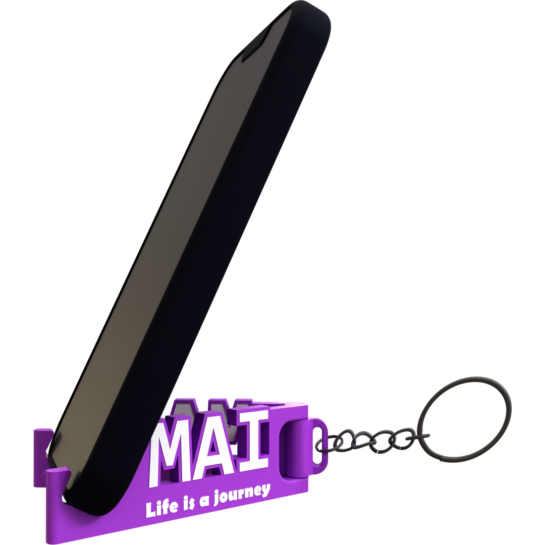 MemoStand Keychain for Small Names - Thick Phones