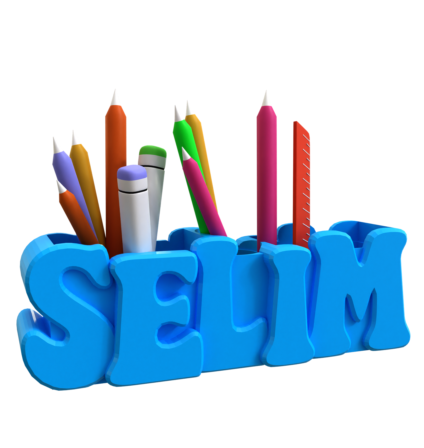 3D Desk Name Tag Pen Holder