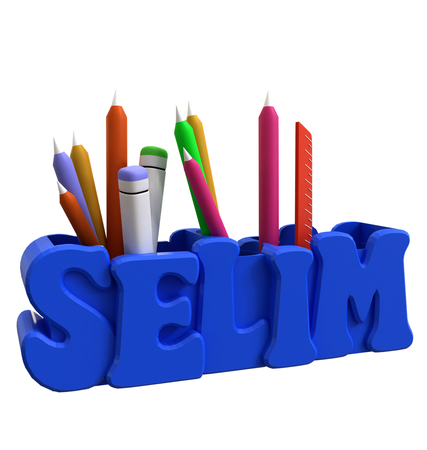 3D Desk Name Tag Pen Holder