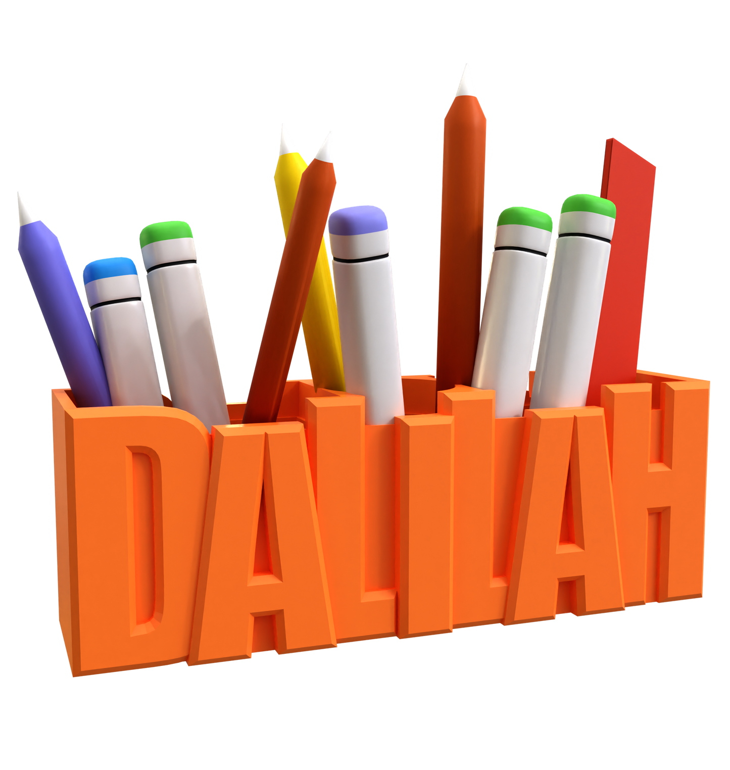 3D Desk Name Tag Pen Holder