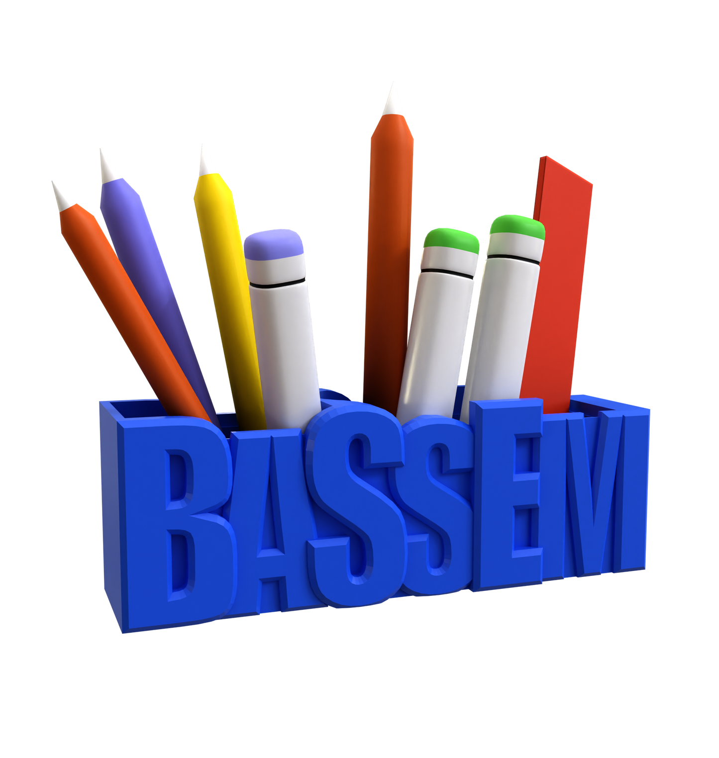 3D Desk Name Tag Pen Holder