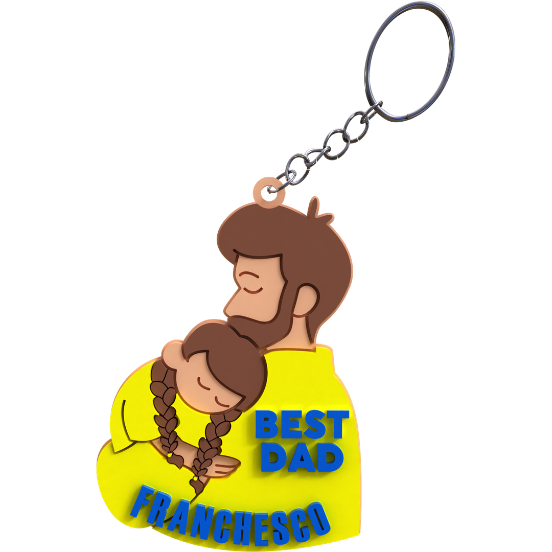 Dad & Daughter Keychain