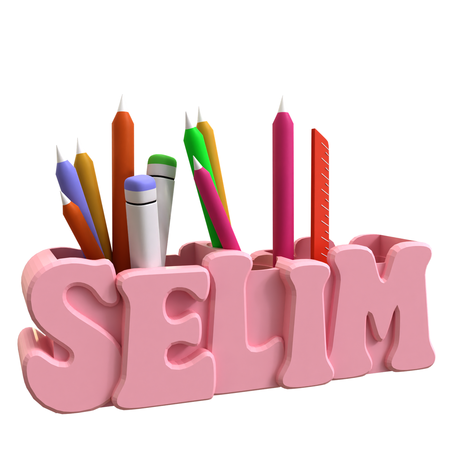 3D Desk Name Tag Pen Holder