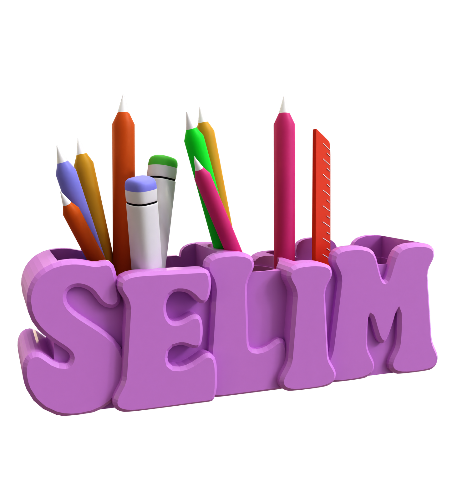 3D Desk Name Tag Pen Holder