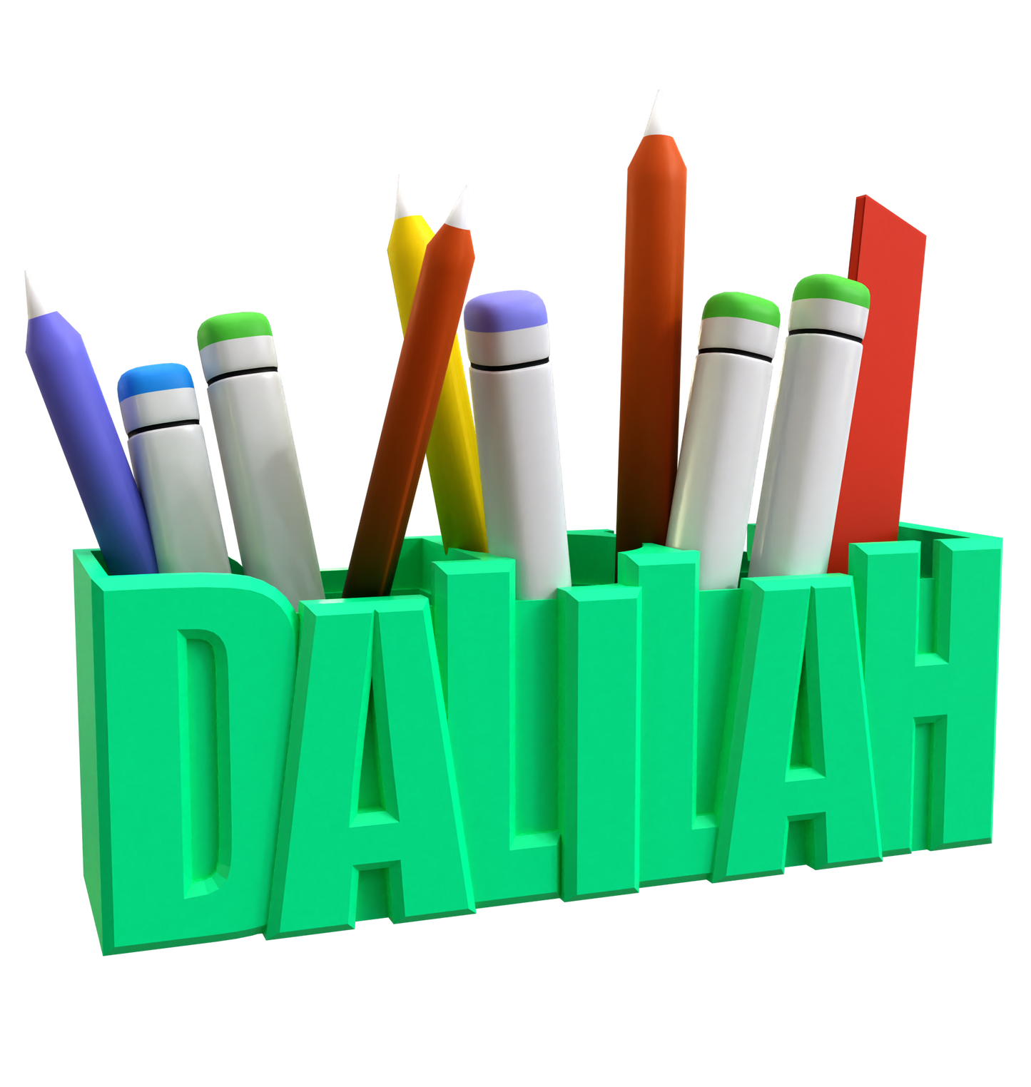 3D Desk Name Tag Pen Holder