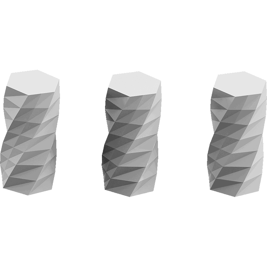 Twisted 6-sided Vase Basic