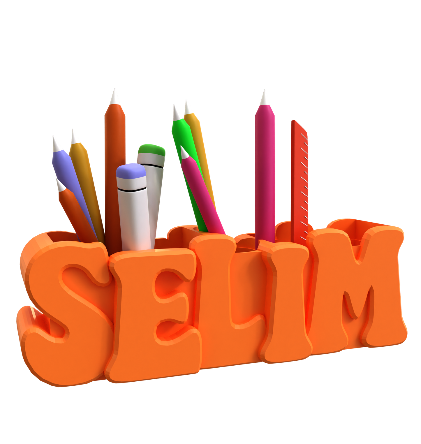 3D Desk Name Tag Pen Holder