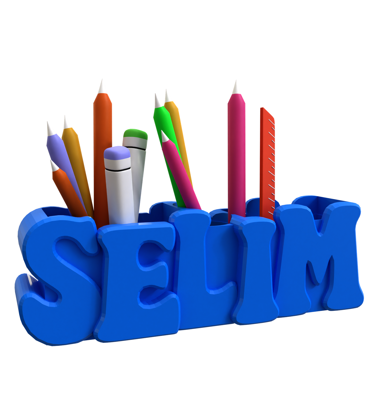 3D Desk Name Tag Pen Holder