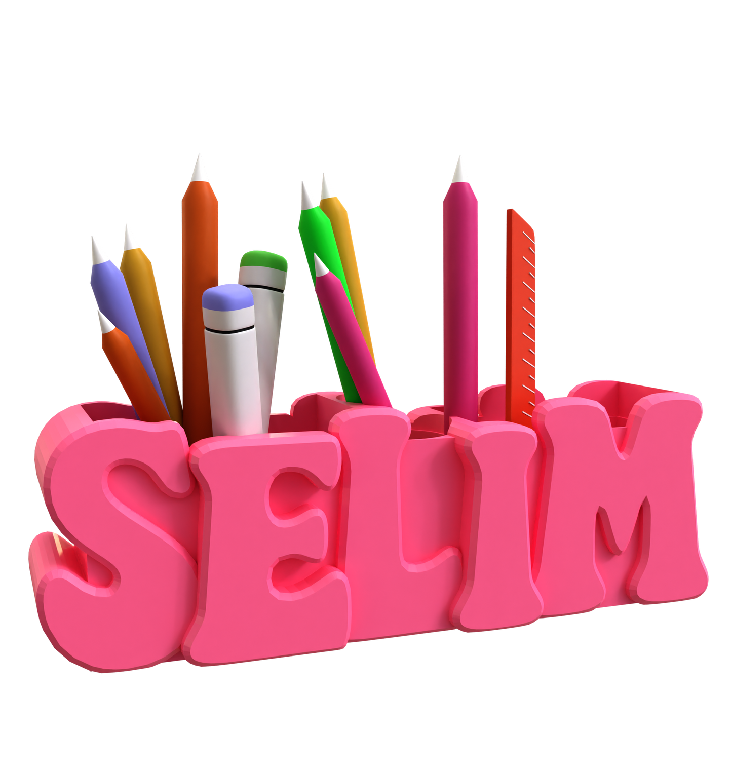 3D Desk Name Tag Pen Holder