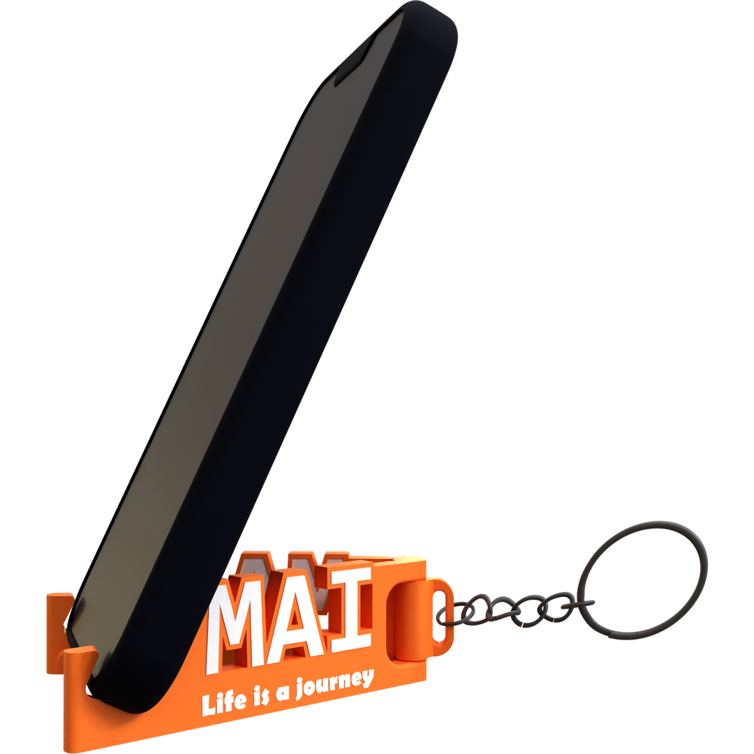 MemoStand Keychain for Small Names - Thick Phones