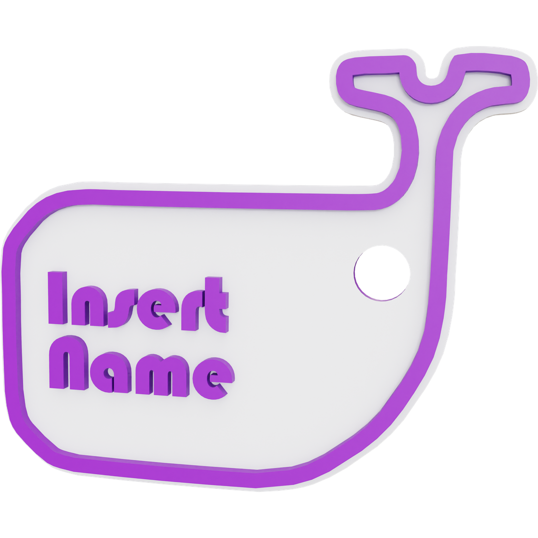 Whale Name Tag