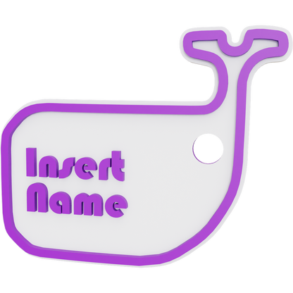 Whale Name Tag