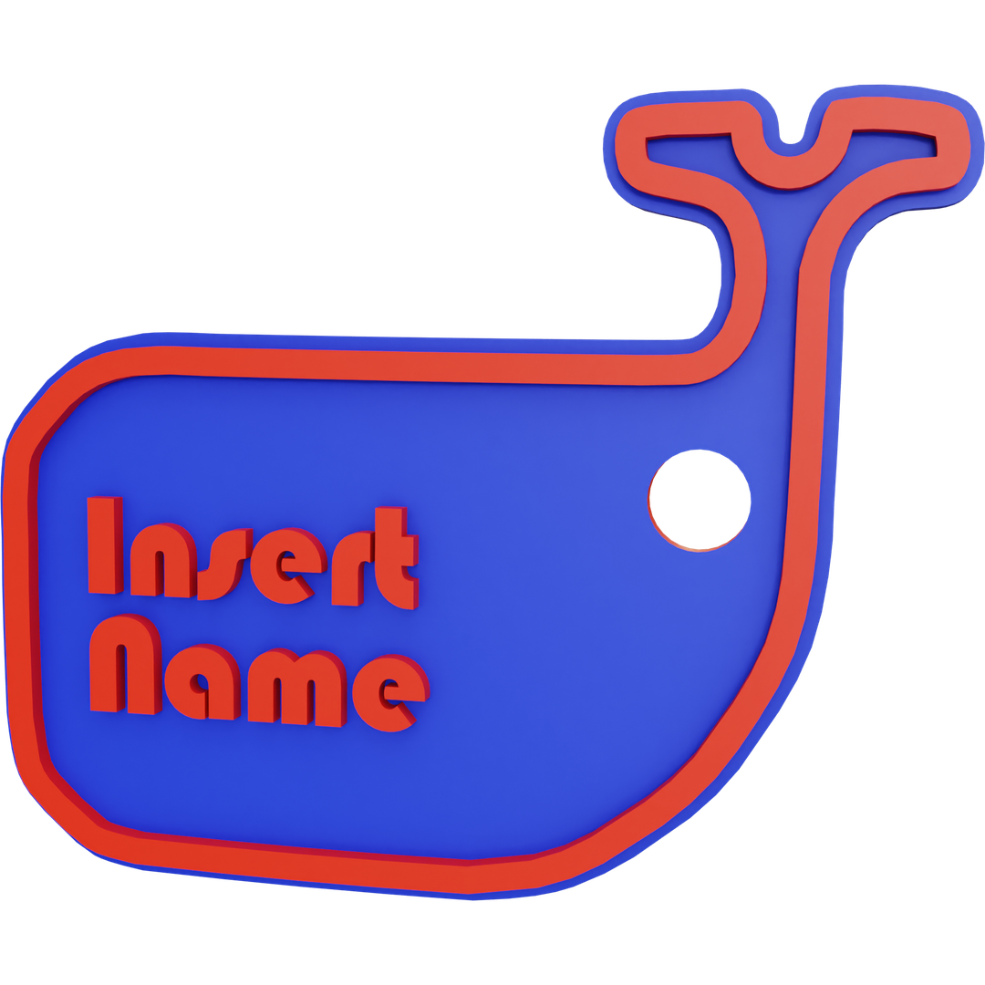 Whale Name Tag
