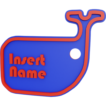 Whale Name Tag
