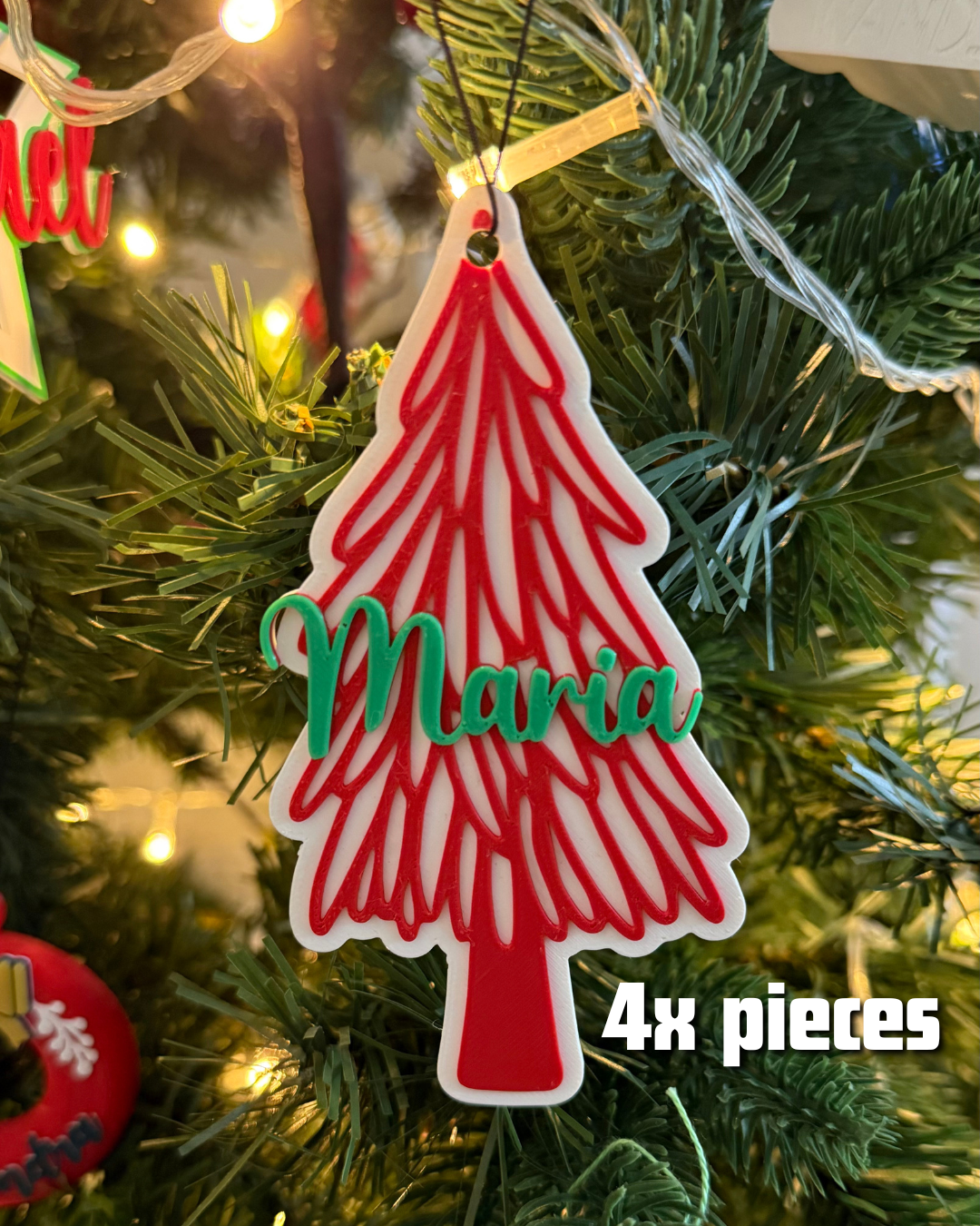 Pine Tree Ornament (BUNDLE OF 4)