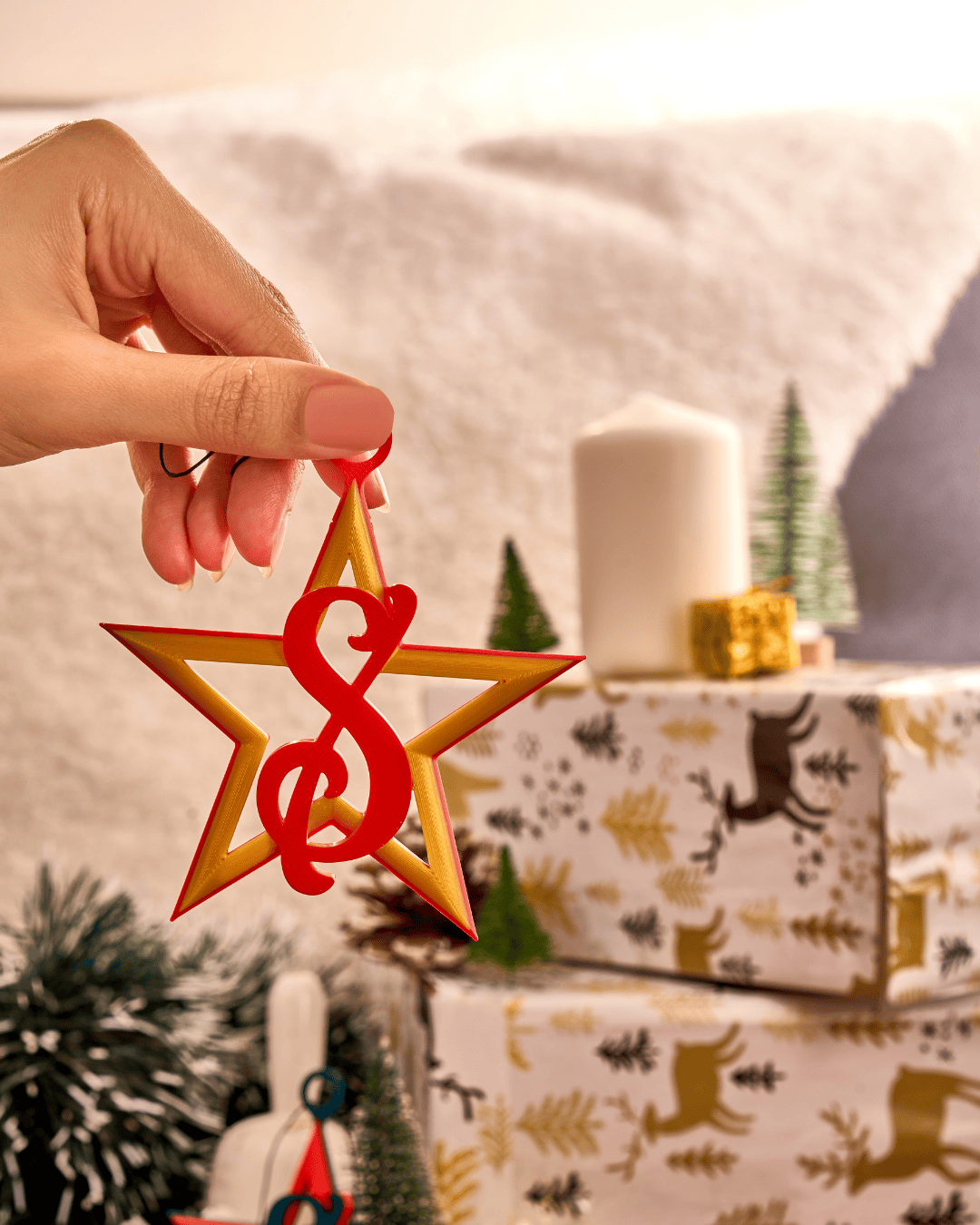 Royal Initials Star Ornament