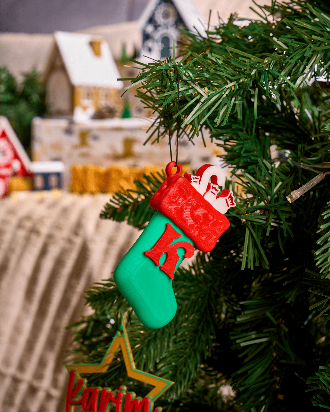 Initials Stocking Ornament