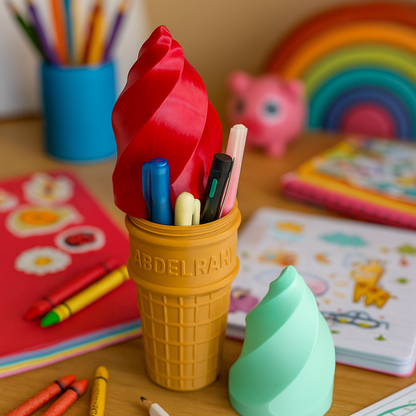 Ice-Cream 2-in-1 Pencil Case & Penholder