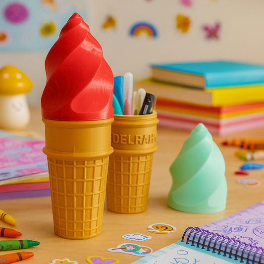 Ice-Cream 2-in-1 Pencil Case & Penholder