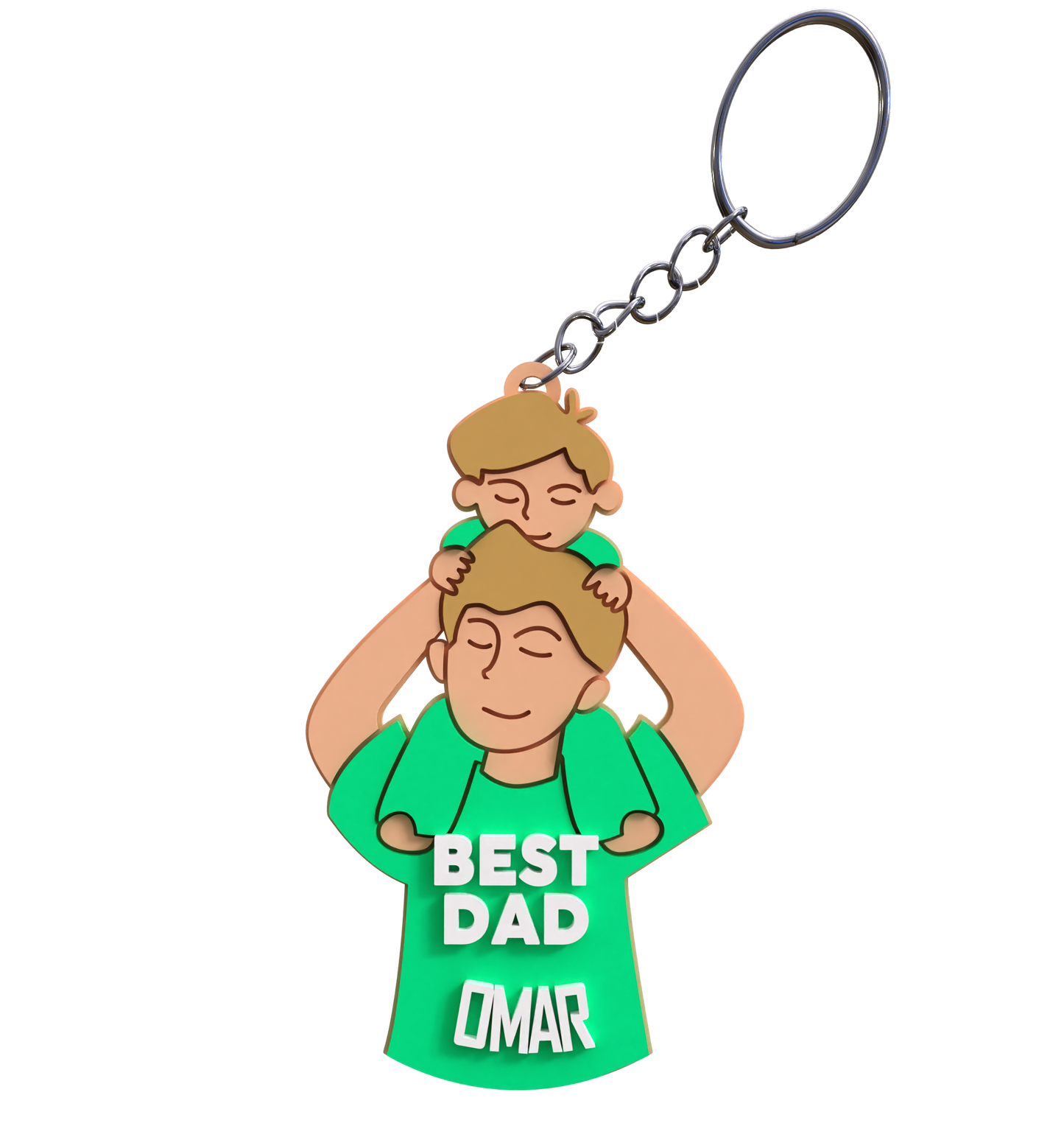 Dad & Son Keychain