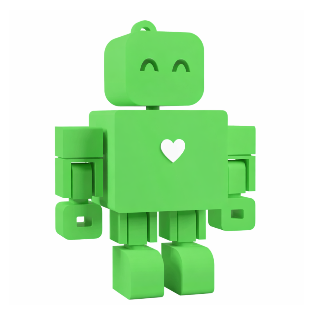 I <3 WandDo Robot Keychain