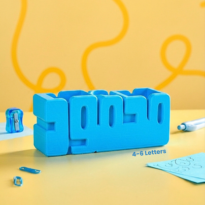 Arabic 3D Desk Name Tag Pen Holder