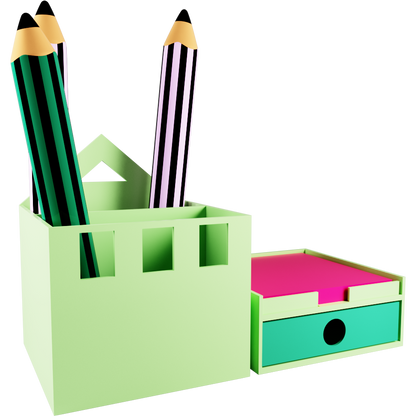 Pen & Sticky Note Holder