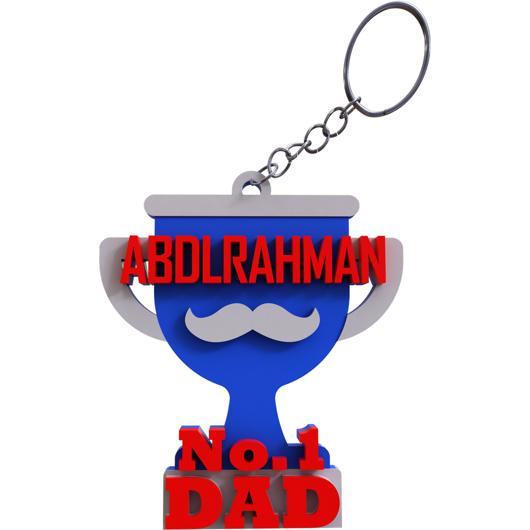 No.1 Dad Cup Keychain