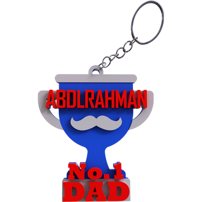 No.1 Dad Cup Keychain