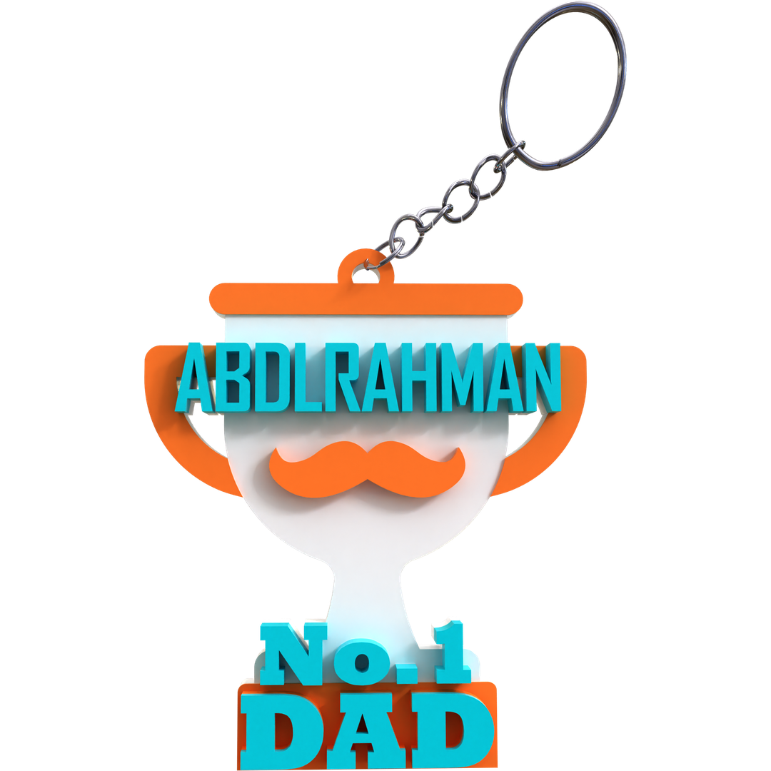 No.1 Dad Cup Keychain