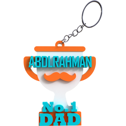 No.1 Dad Cup Keychain