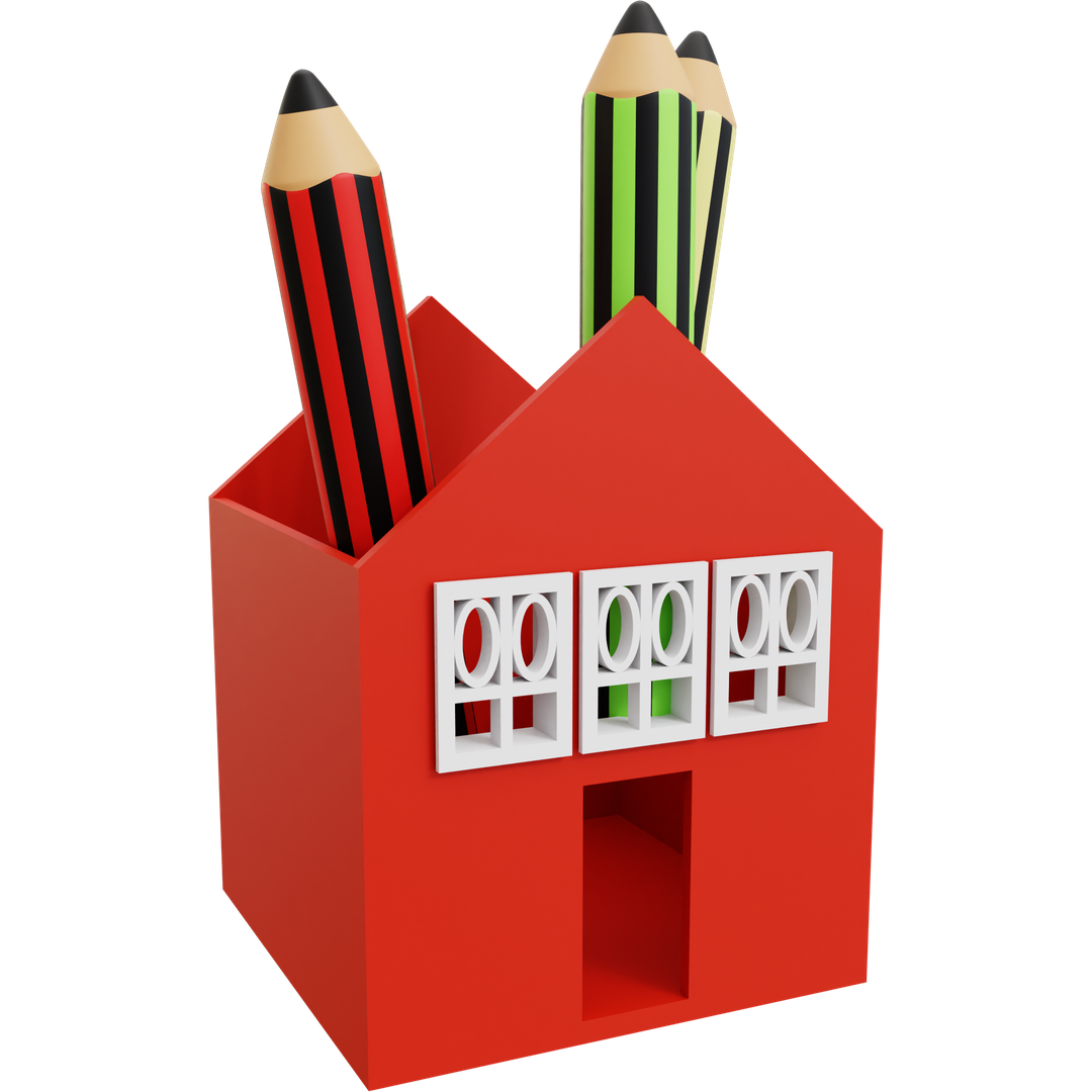 House Pencil Holder 04