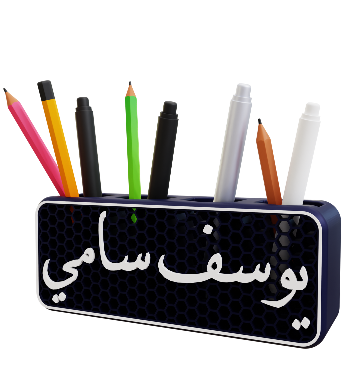 حامل أقلام على شكل خلية نحل