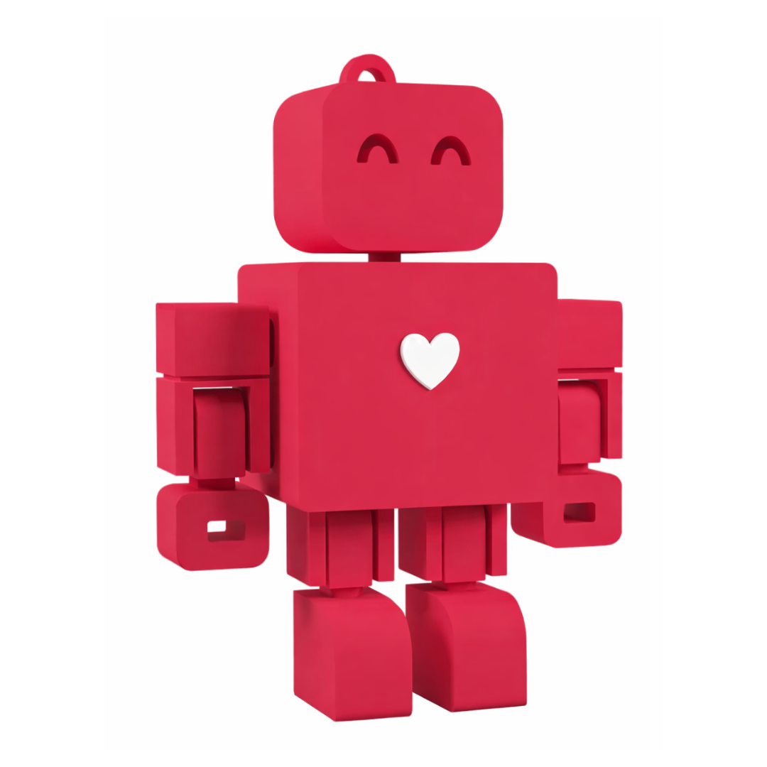 I <3 WandDo Robot Keychain