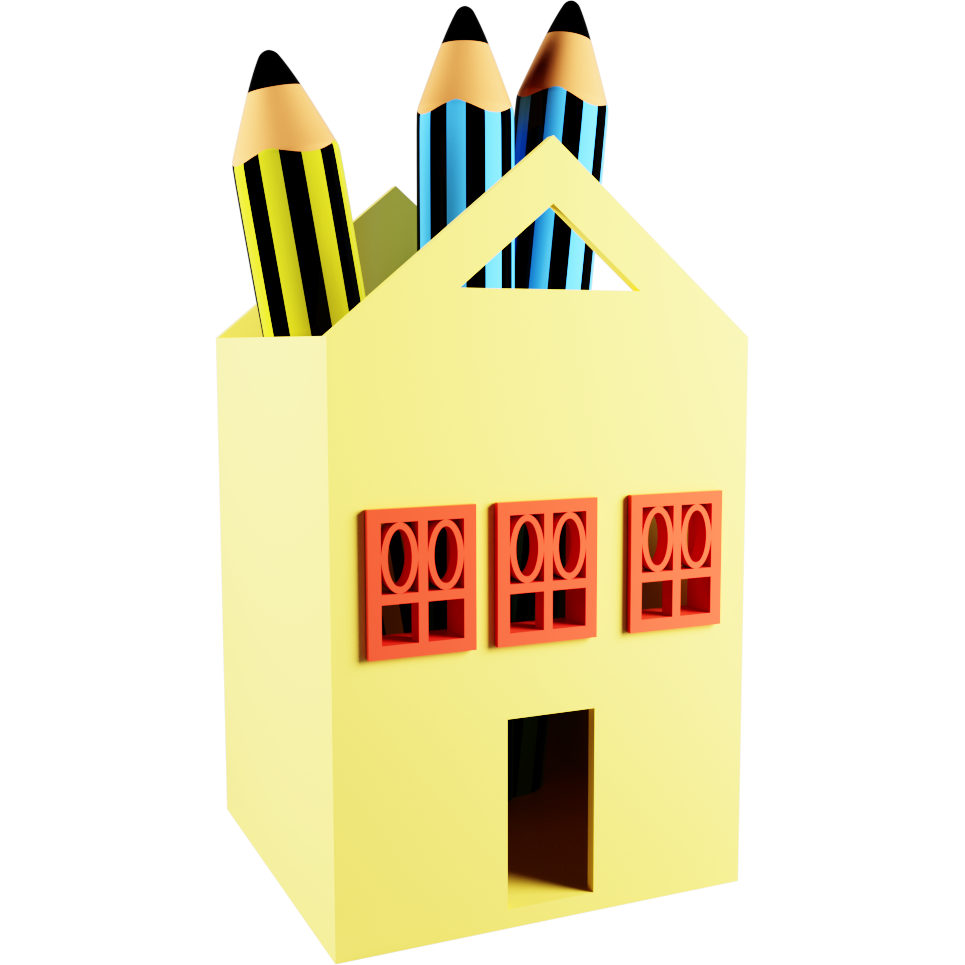 House Pencil Holder 03