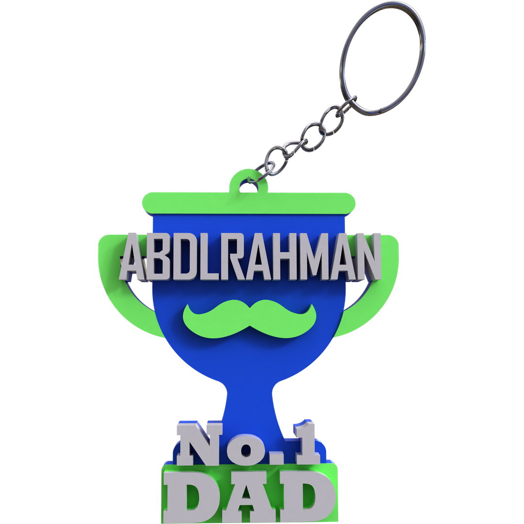 No.1 Dad Cup Keychain