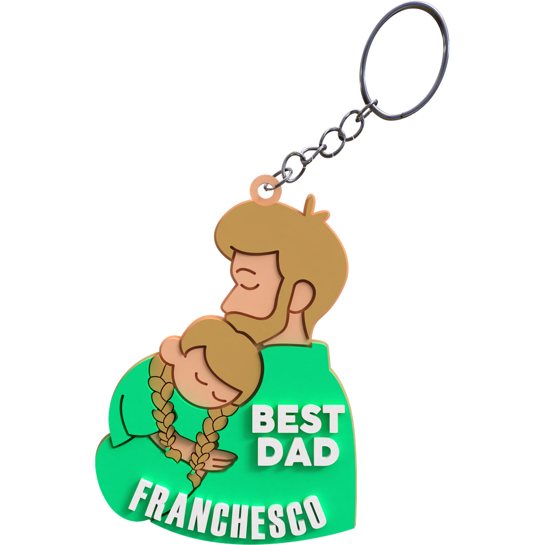 Dad & Daughter Keychain