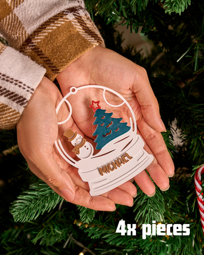 Snow Globe Ornament (BUNDLE OF 4)